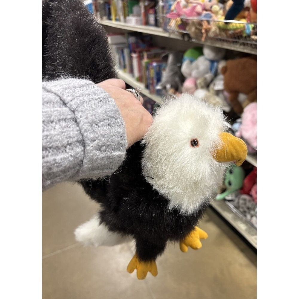 Folkmanis Furry Folk Puppets Bald Eagle Plush Hand Puppet 17" Wingspan